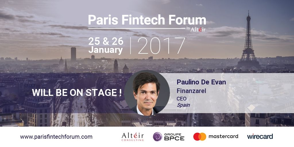 Finanzarel participará como ponente en el Paris Fintech Forum
